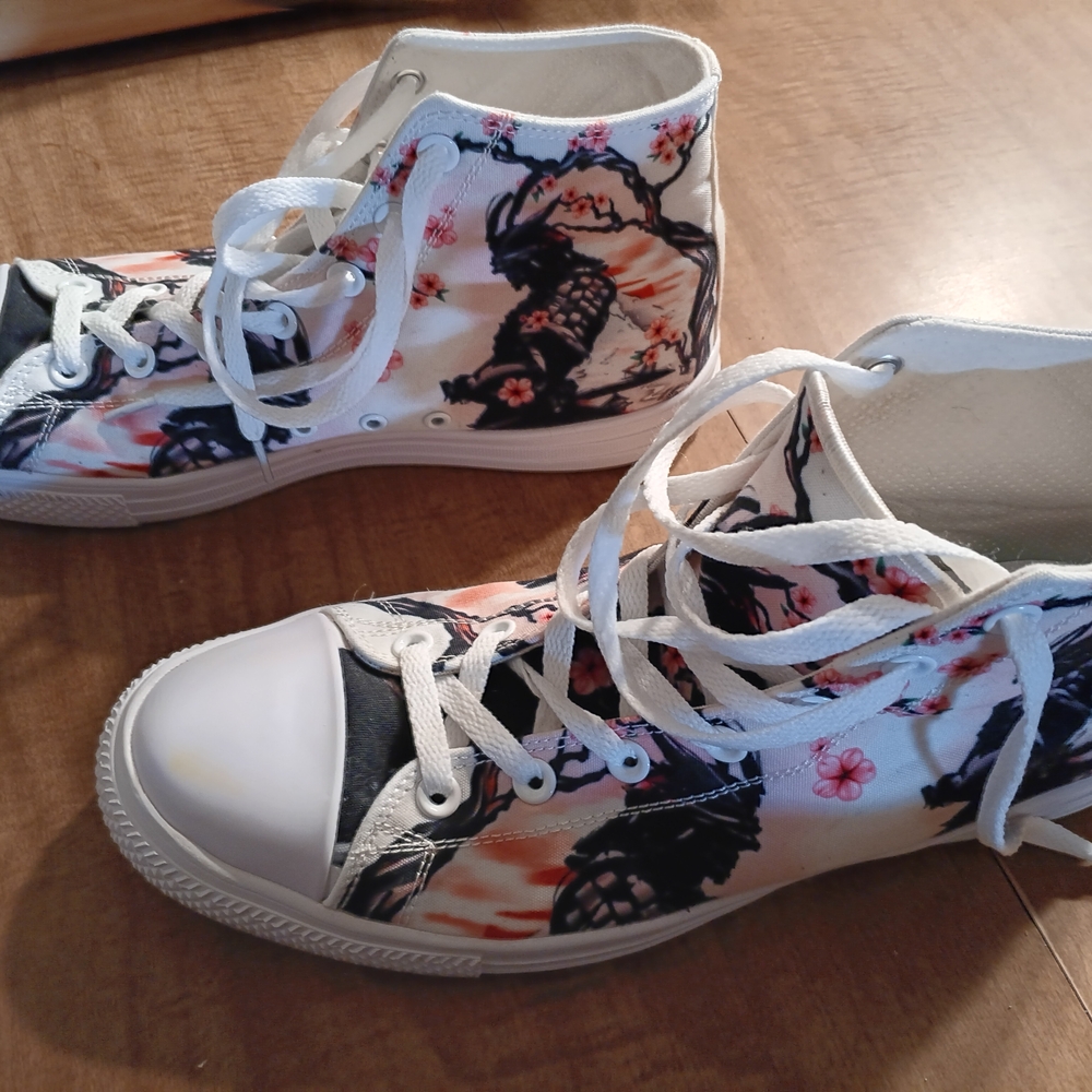 Stylish Floral High-Top Sneakers